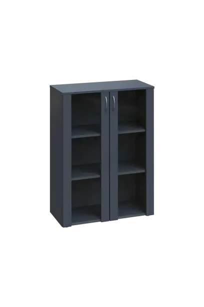 CN 3 - 8S skříň, 2-dveřová/prosklená, 1100x800x400, antracit